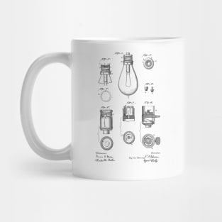 Light Bulb vintage patent drawing Mug